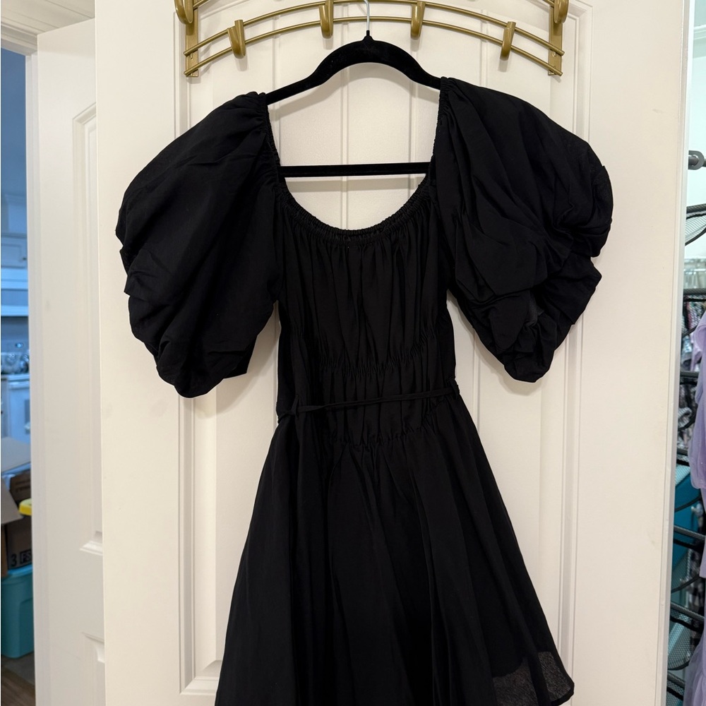 Black Puff Sleeve Dress